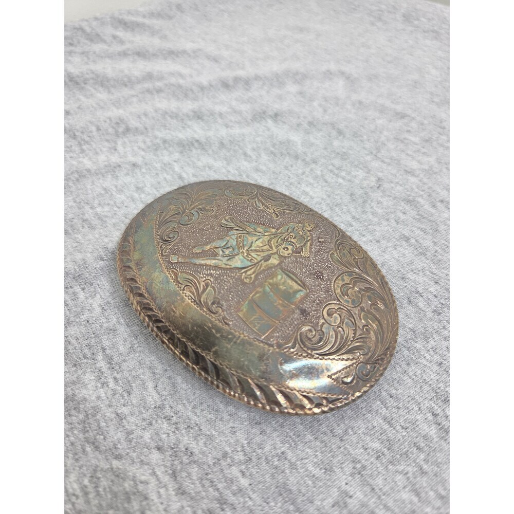 Crumrine 22k Gold Sterling Silver Santa Ana Rodeo Belt Buckle